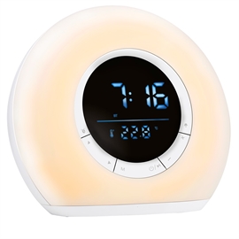 Grundig Wake-up Light vækkeur med radio & Bluetooth-højttaler, hvid
